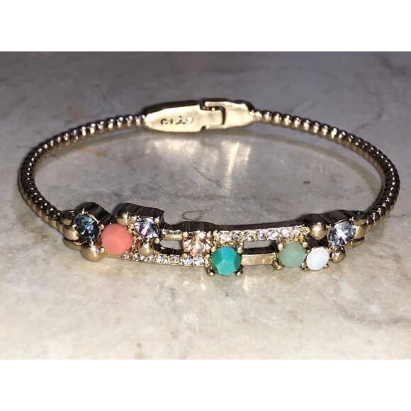 Chloe + Isabel Gold Bangle Bracelet W/ Crystals - B432MBG - Picture 6 of 6